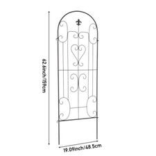 2pcs Garden Trellis Panels Black Metal Wire Plant Climbing Support Fence Barrier