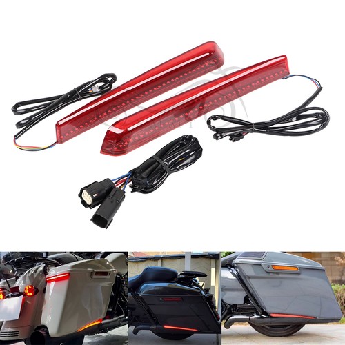 Red LED Saddlebag Side Marker Light For Harley Street Glide Special FLHXS 14-up - Picture 5 of 20