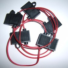 5 18 Gauge Ga AWG ATC In-Line Fuse Holder w/Covers Car Audio Alarm Electronics