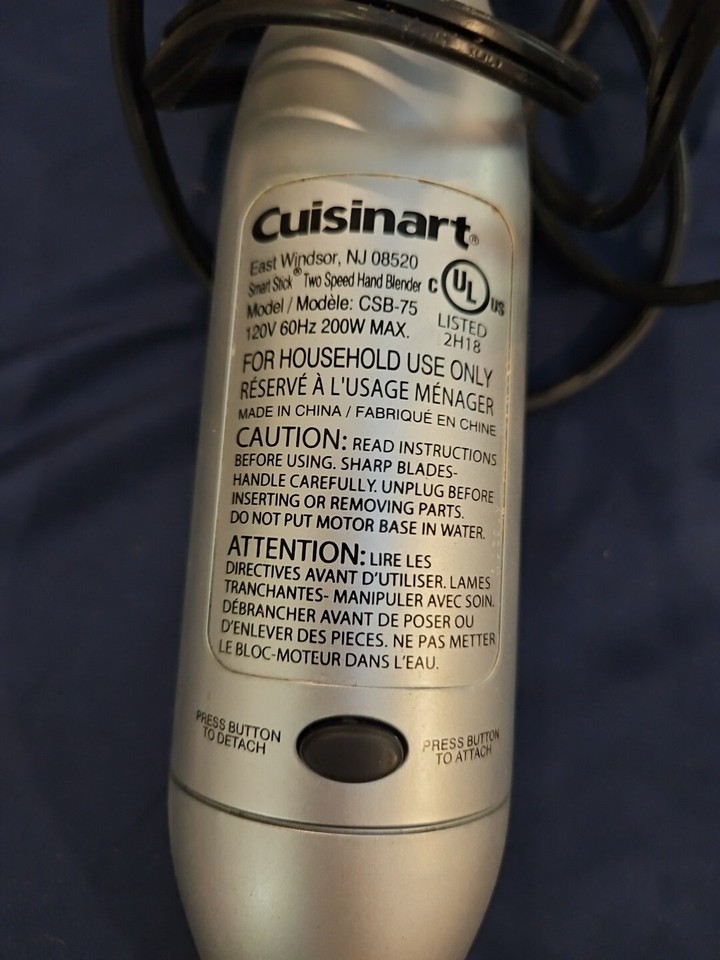 Cuisinart Smart Stick Hand Blender CSB75 Stainless Steel Tested