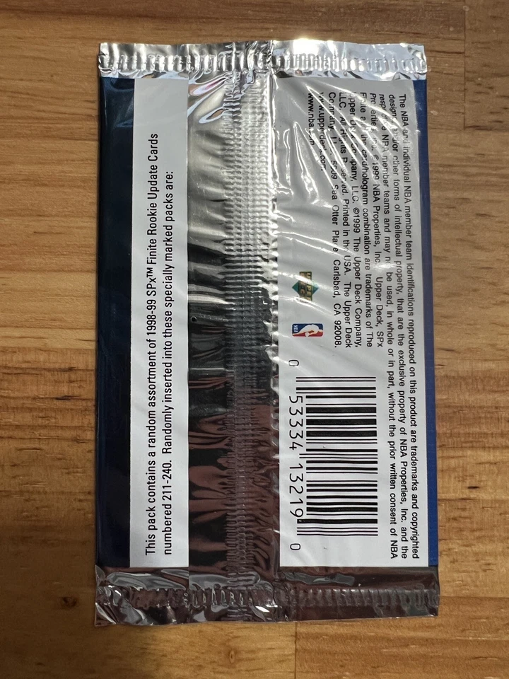 1998-99 SPx FINITE Basketball Rookie Update Factory Sealed Pack - Image 2 of 2