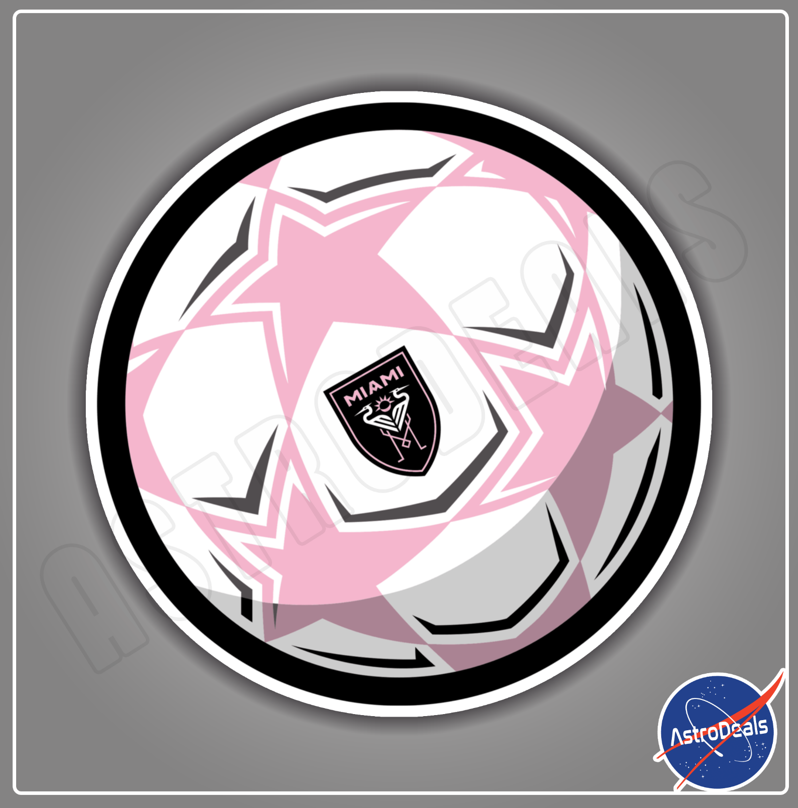 Inter Miami CF MLS Soccer Football Logo Sticker Decal *Size: 3