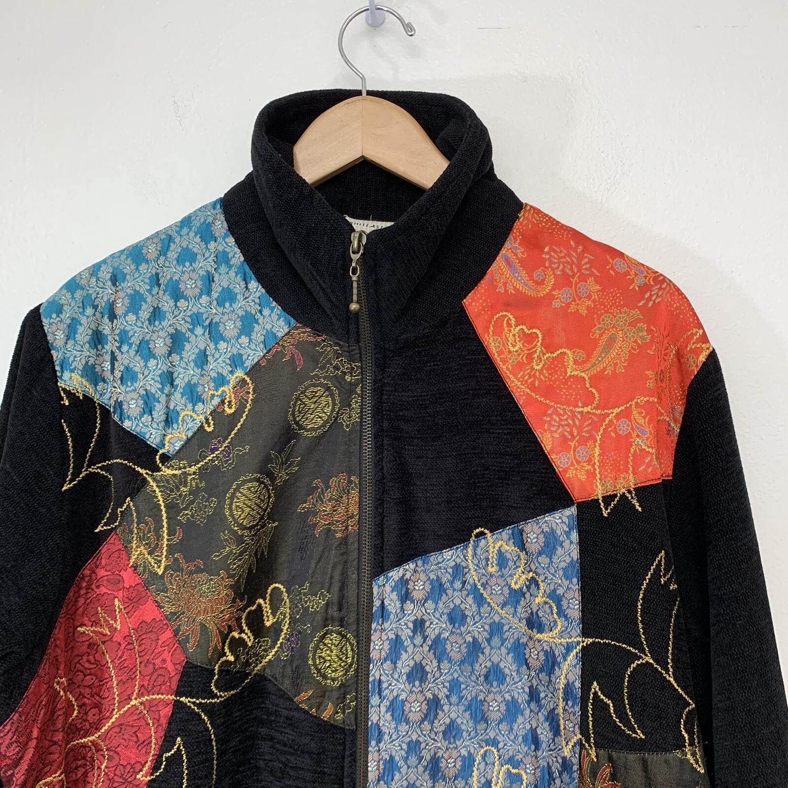 White Stag Patchwork Jacket Woman Large Full Zip … - image 2