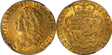Great Britain 1759 George II Gold Half Guinea NGC MS-62