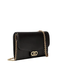 Ralph Lauren Smooth Leather Medium Adair Crossbody Wallet Bag Black $175