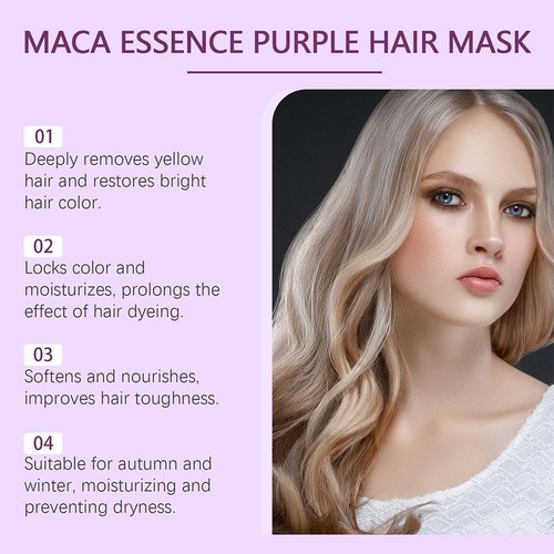 Karseell Purple Hair Mask 100ml Maca Essence Deeply Nourish -Brighten Hair-. - Picture 8 of 13