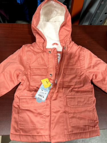 Cat & Jack Girl's Solid Pink Winter coat size 18M