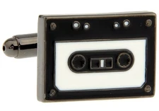 Cassette Cufflinks Tape Stereo Radio Music Wedding Fancy Gift Box Free Ship USA