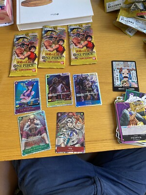 One Piece Karten Set Pell OP04-013 Parallel + 4 SR + 3 Booster