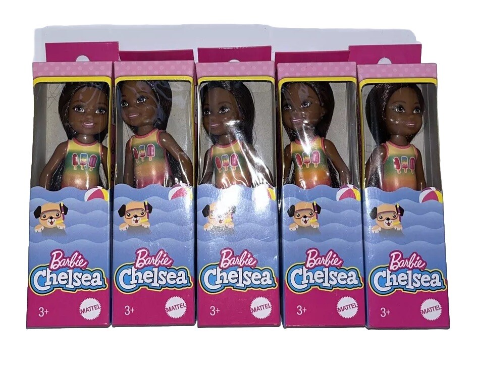 5X Party Favors Party Barbie Club Chelsea Beach Popsicle Doll 6in 5 Pack New