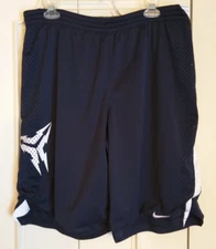 Rare Nike Team Sparq Combine Dri-Fit Shorts Men's L Navy Blue EUC 11.5" Inseam