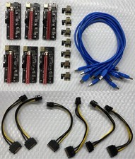 x6 Lot VER009S PCI-E Riser PCIe 1x to 16x GPU Data Cable for Mining PCE164P-N08