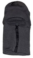 GREY ZIP DOWN KNIT VISOR SKI FACE MASK gray zipper up balaclava winter hat A146g