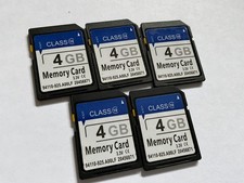 Lot of 5pcs 4gb SDHC made Japan MEMORY CARDS SDHC NIKON CANON SONY CAMERAS