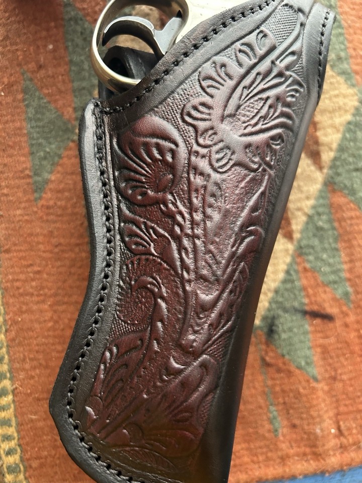 Soft Suede Lined Leather Holster Fit S&W 686 586 66 19 Taurus 627 Colt ...