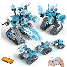5 in 1 STEM RC Robot Building Kit, 398PCS APP  Remote Control Blocks DIY 5IN1