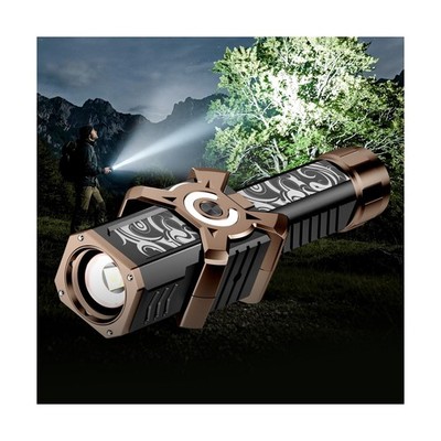 SKYFIRE 4000 Lumens Rechargeable Flashlight, Tactical LED Flashlight with Ign...