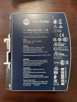 Allen-Bradley 1606-XLE120E DIN Rail Power Supply 24-28VDC 5A 120W