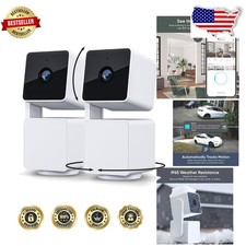 Cam Pan v3 Smart Home Security 1080p Cameras, 2-Pack, Color Night Vision