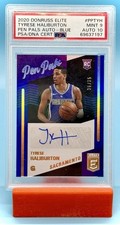 2020 Donruss Elite Tyrese Haliburton Pen Pals Blue /35 #PPTYH RC PSA 9 Auto 10