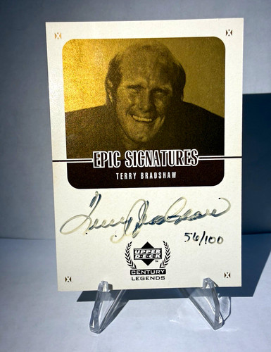 Terry Bradshaw [Gold] #TBC 1999 Upper Deck Century Legends Epic Signatures card