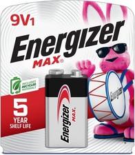 Energizer MAX 9V Battery 1 Pack , 9 Volt Alkaline Batteries