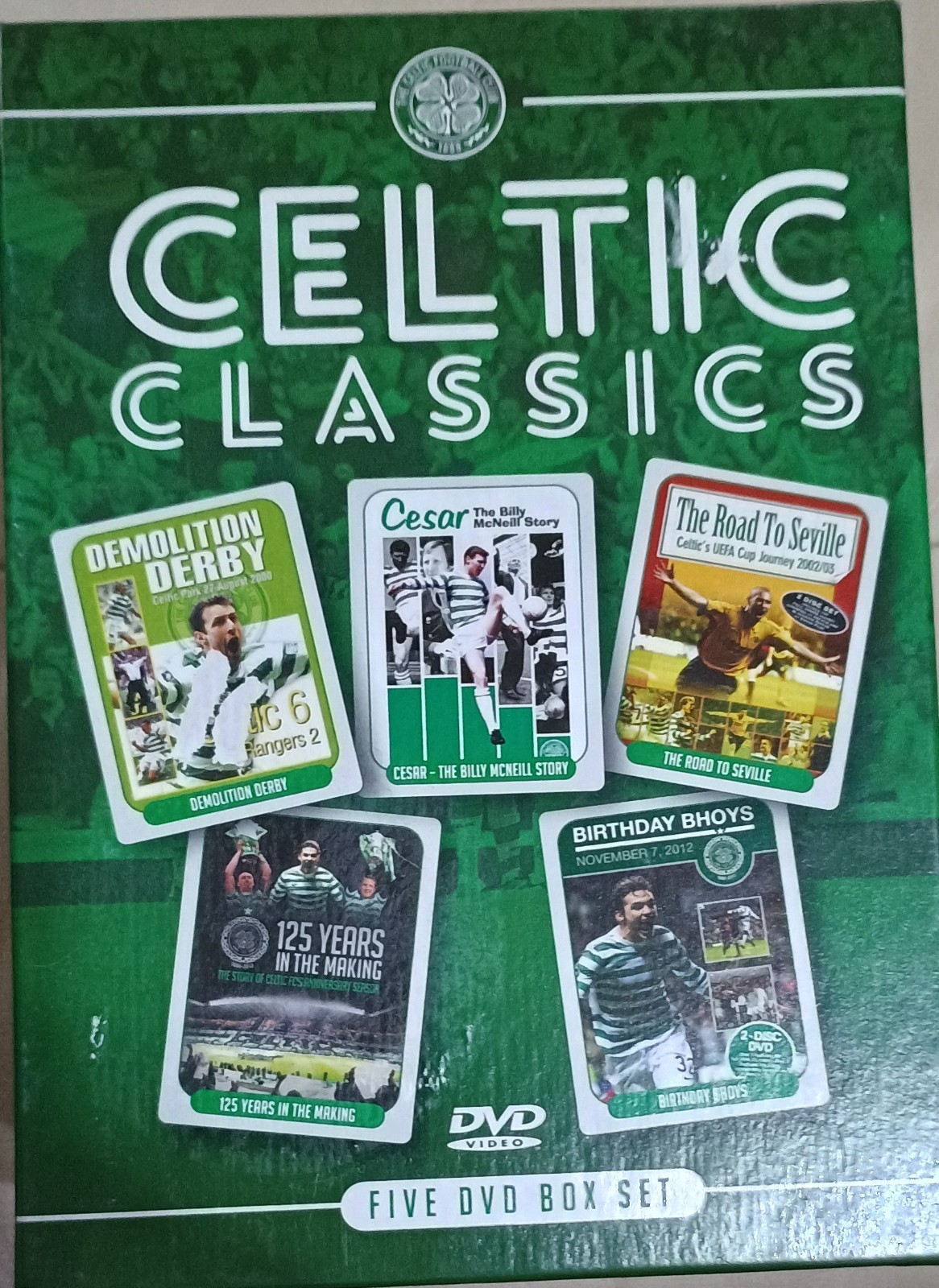 Celtic Classics DVD Boxset 5 Disc Box Set. 3 SEALED DVD'S. GLASGOW CELTIC