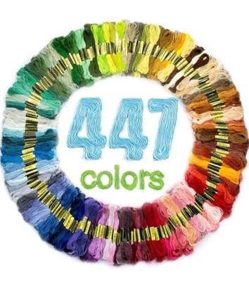 447 Colors Embroidery Floss Friendship Bracelet String 8.7in Complete Set