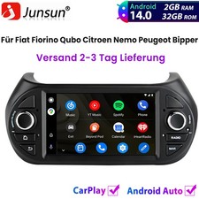 Für Fiat Fiorion Qubo 225 Carplay Android14 Autoradio GPS NAVI BT FM WIFI 2+64GB