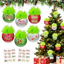 24Pcs Red and Green Christmas Ball Ornaments for Tree Glitter Christmas Trees...