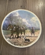 Bone China Decorative Plate Heritage Regency Collection Working Horses