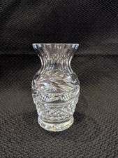 Galway Irish Crystal Vintage Glass Vase 14.5cm tall