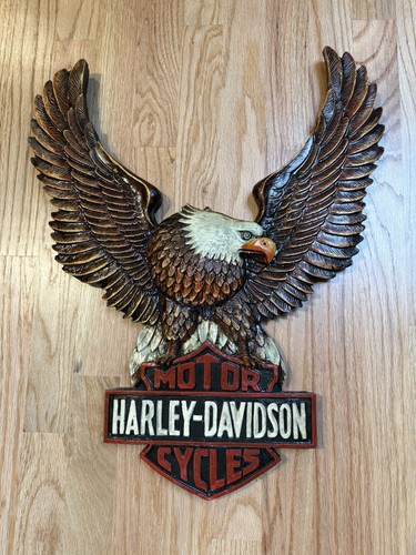 Harley Davidson Wood 3D Swooping Eagle Sign 22x17