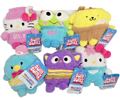 HELLO KITTY and FRIENDS Bum Bumz 4.5'' Inch BumBumz Complete Set of 6 BNWT