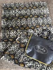 Minky Couture Travel Size blanket Reptile Or Camo Print W/Bag 32x60 In- It Sheds