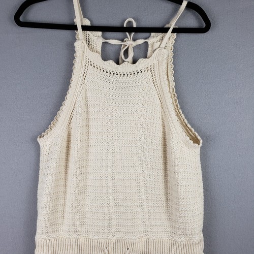 Mameluco Universal Hilo Talla L Crochet Crema Costero Europeo Verano 100% Algodón - Imagen 5 de 12