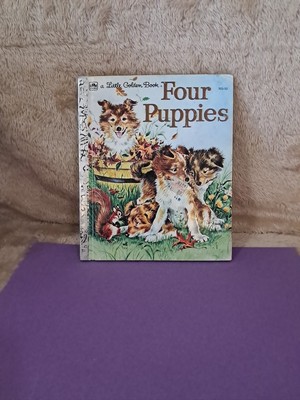 A Little Golden Book Four Puppies By Anne Heathers Vintage Hardcover 1960 Clean