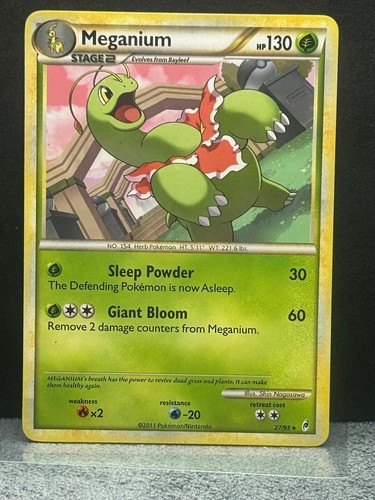 Meganium 27/95 Rare Call of Legends Pokemon Moderately Played