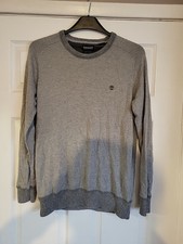 Timberland Soft HandFeel Sweter z okrągłym dekoltem Szary rozmiar M Mieszanka wełny