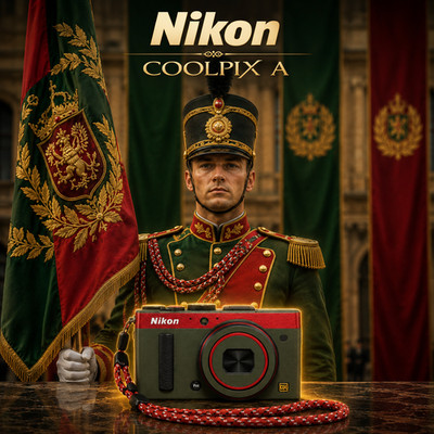 Einzigartig:  Nikon Coolpix A - in grün/roter Uniform - Bestzustand !!!