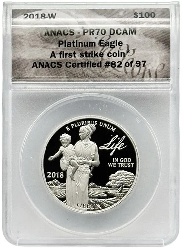 2018-W American Platinum Eagle — photo from the most recent tracked eBay sale