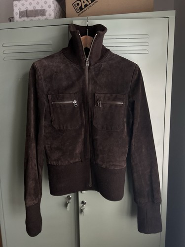 Echt Wildleder Jacke, Größe 8, schokobraun - Bild 3 von 4