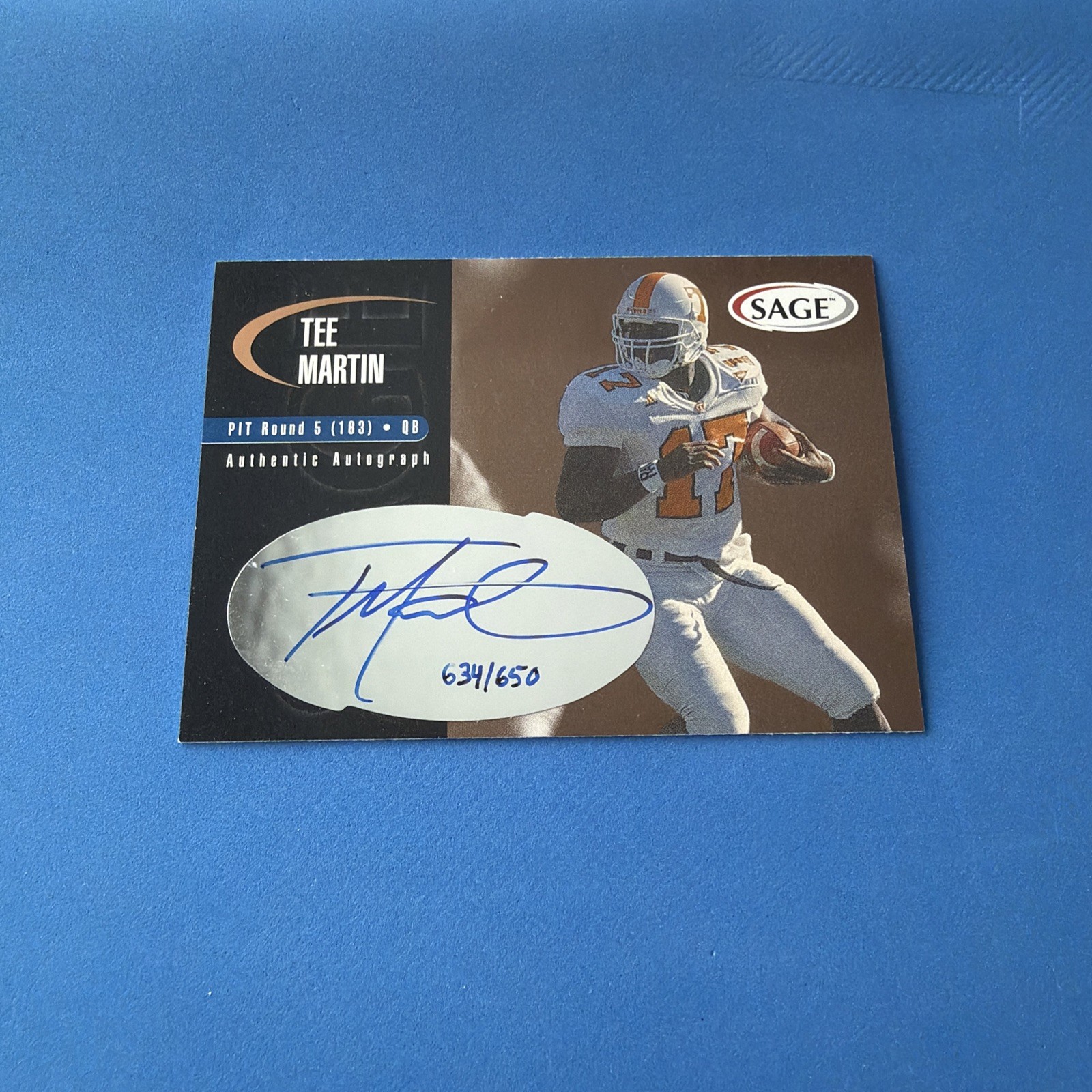 Tee Martin SA-GE Autographs #A26 Bronze