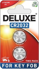 CR2032 Key Fob Replacement Batteries, Universal Fit, Pack of 2