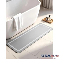 Non Slip Bath Mat Diatomaceous Earth Absorbent Quick Dry Rug High Traffic Areas