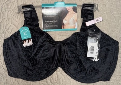 NWT Womens Black Bali Minimizer Breathable Back Unlined Underwire Bra Size 38D