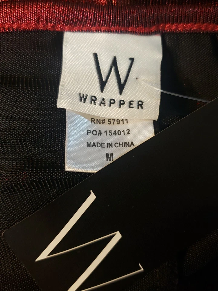 Shimmer Red Top Medium 3/4 Sleeve NWT Holiday Party - Image 3 of 4