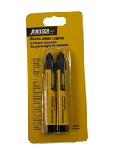 Johnson Pack of 4 Lumber Builders Crayon Marker~ Black ~Wood Metal Tile Concrete