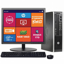 HP ELITEDESK USFF Desktop PC Core i7 16GB 1TB SSD PC w/ 24 Inch Monitor WiFi
