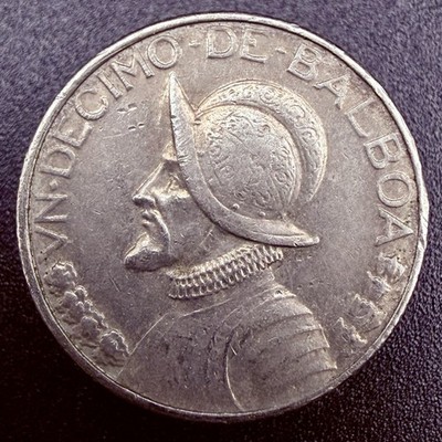 2001 Panama 1/10 Un Décimo Balboa Vasco Nunez De Balboa World Coin KM127